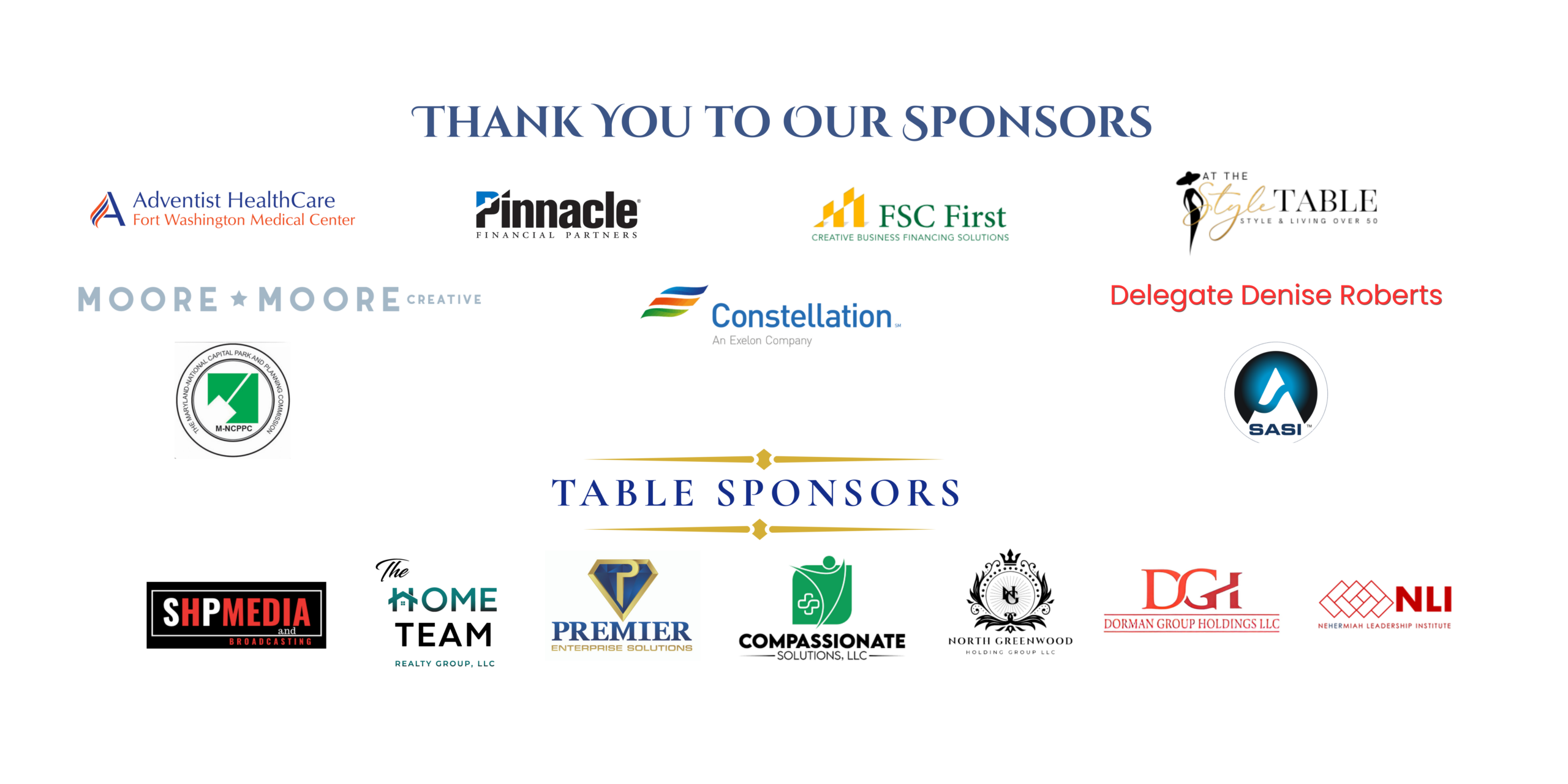 Website Conference Sponsors