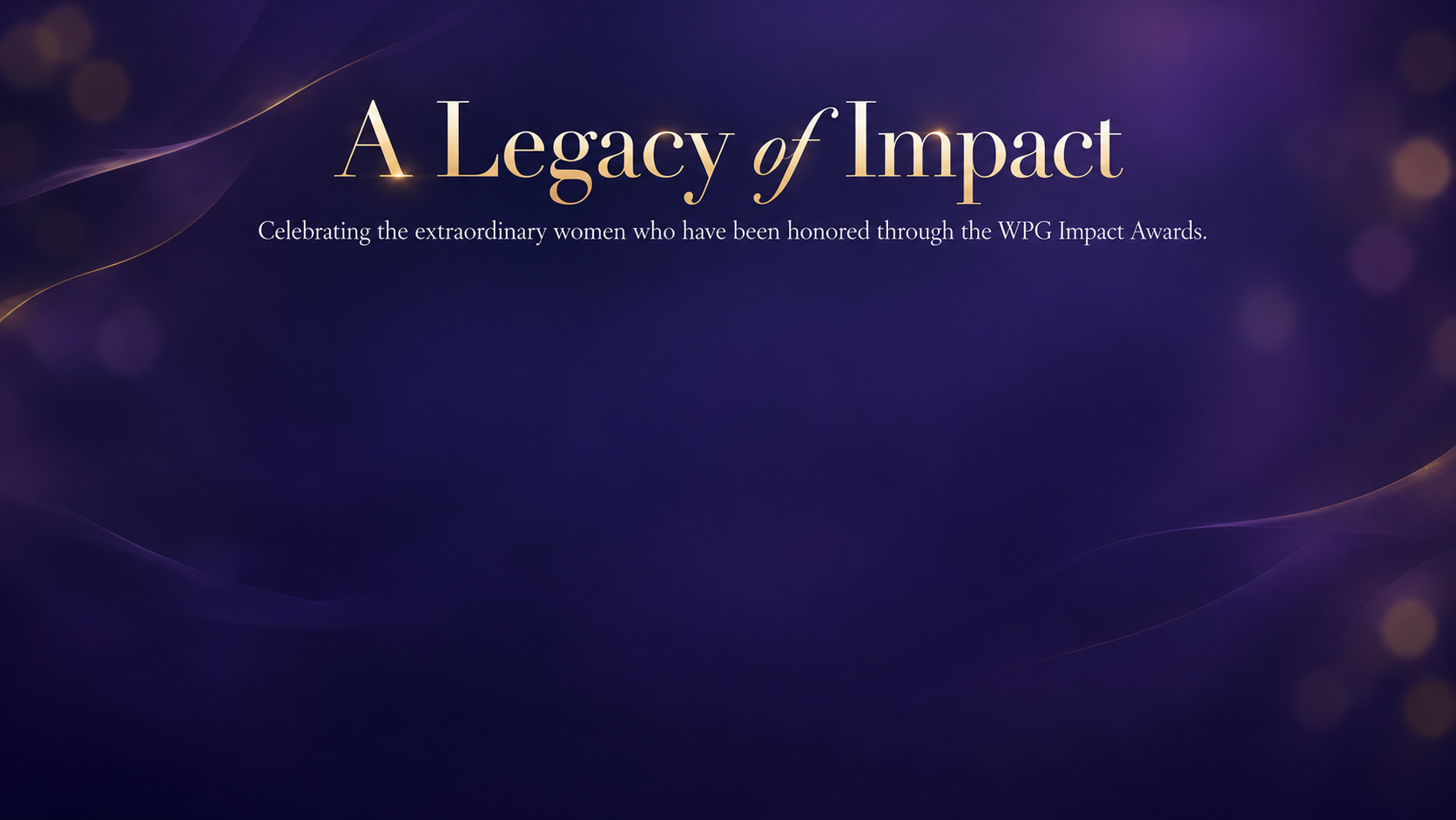 A Legacy of Impact Banner